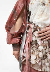 Transformable Open Shoulder Tie Detail Printed Blouse - December Thieves