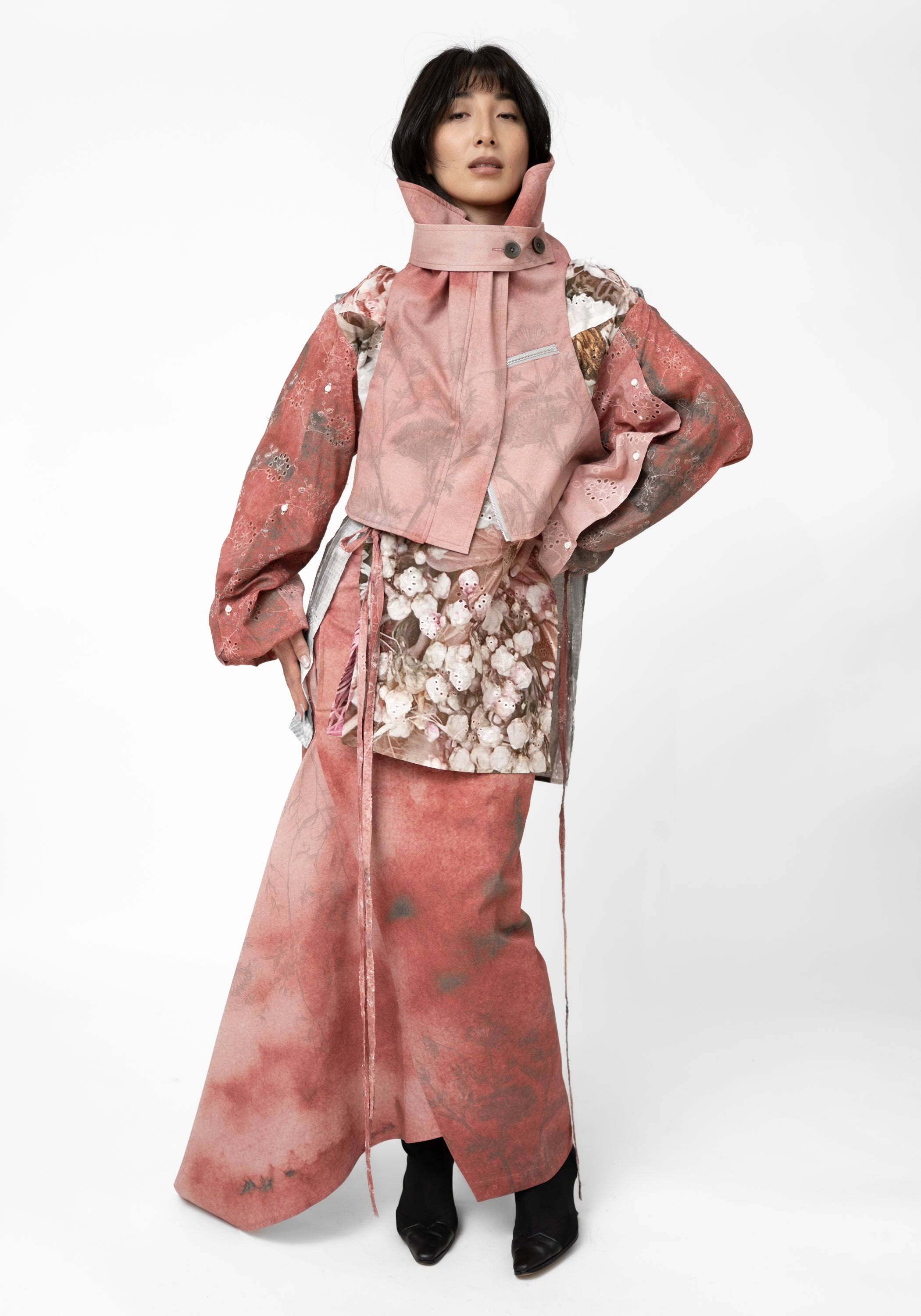 Transformable Open Shoulder Tie Detail Printed Blouse - December Thieves