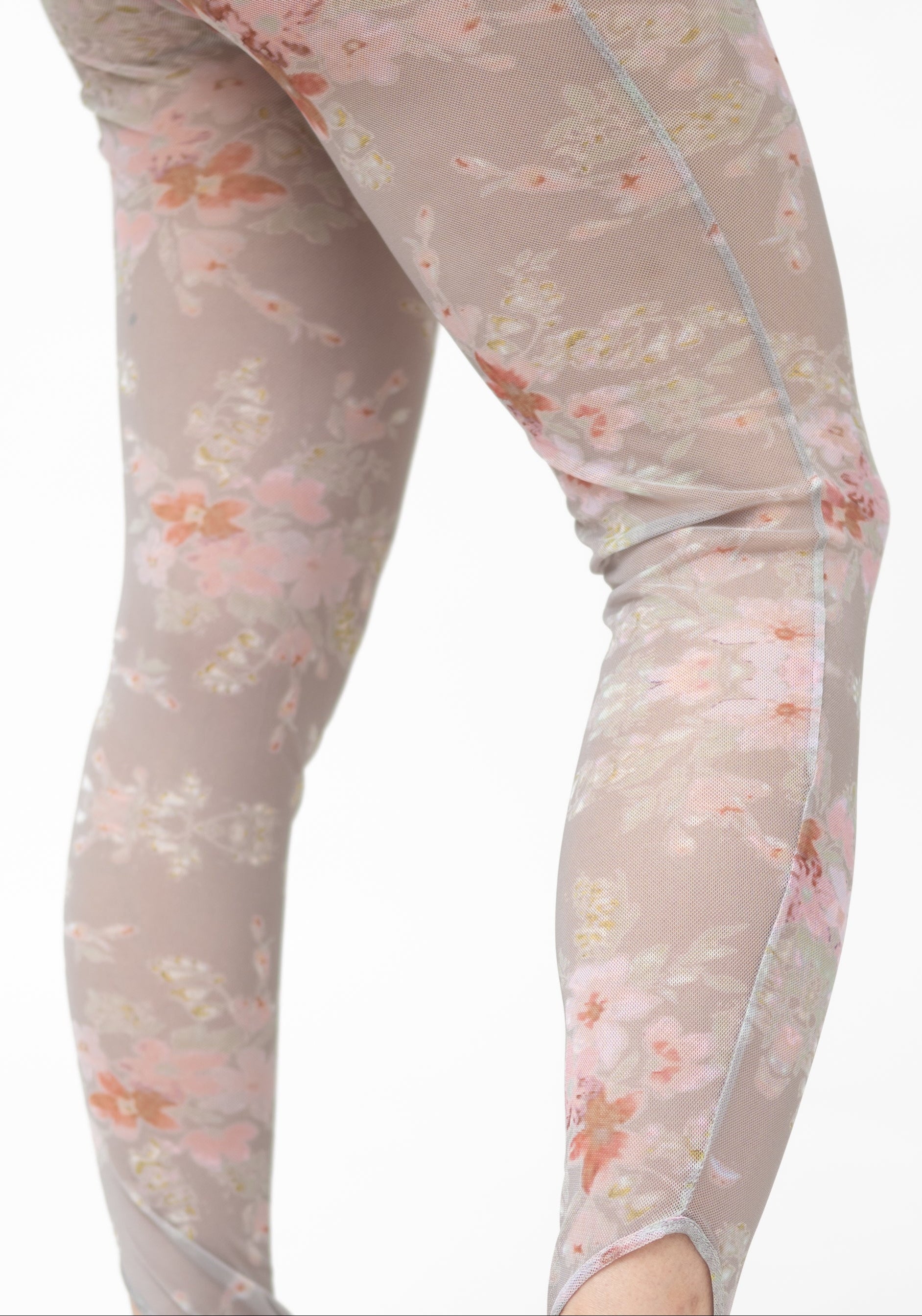 Grey Floral Printed Tights - December Thieves