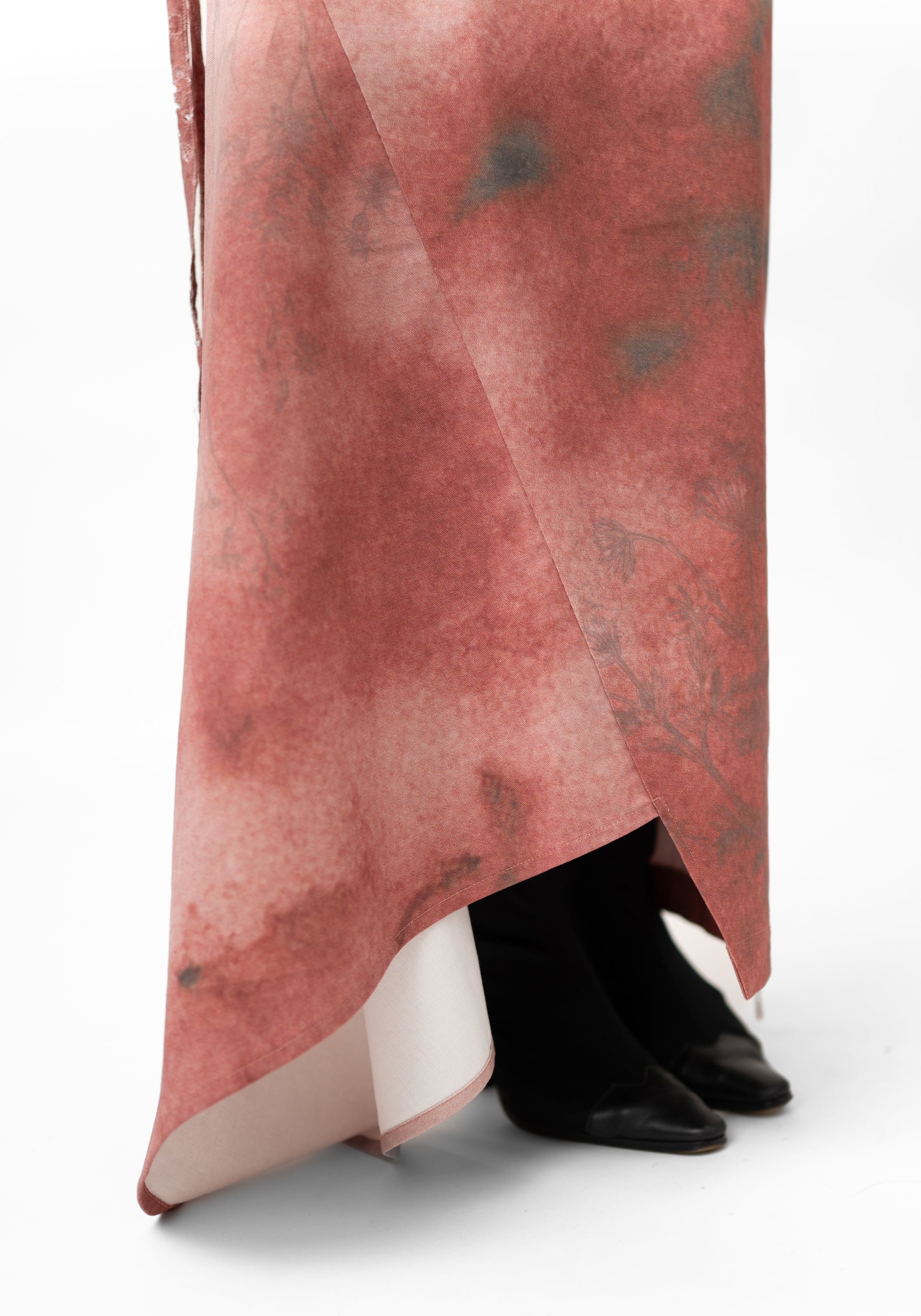 Asymmetric Paneled Stretch Denim Printed Skirt - December Thieves