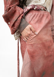 Asymmetric Paneled Stretch Denim Printed Skirt - December Thieves