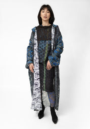 Semi-Sheer Bell Sleeve Printed Midi Dress - December Thieves
