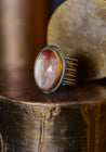 Ribbed Band Golden Quartz Ring | Austin Titus Jewelry