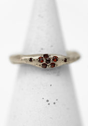 Sterling and Garnet Big Stopper Ring - December Thieves