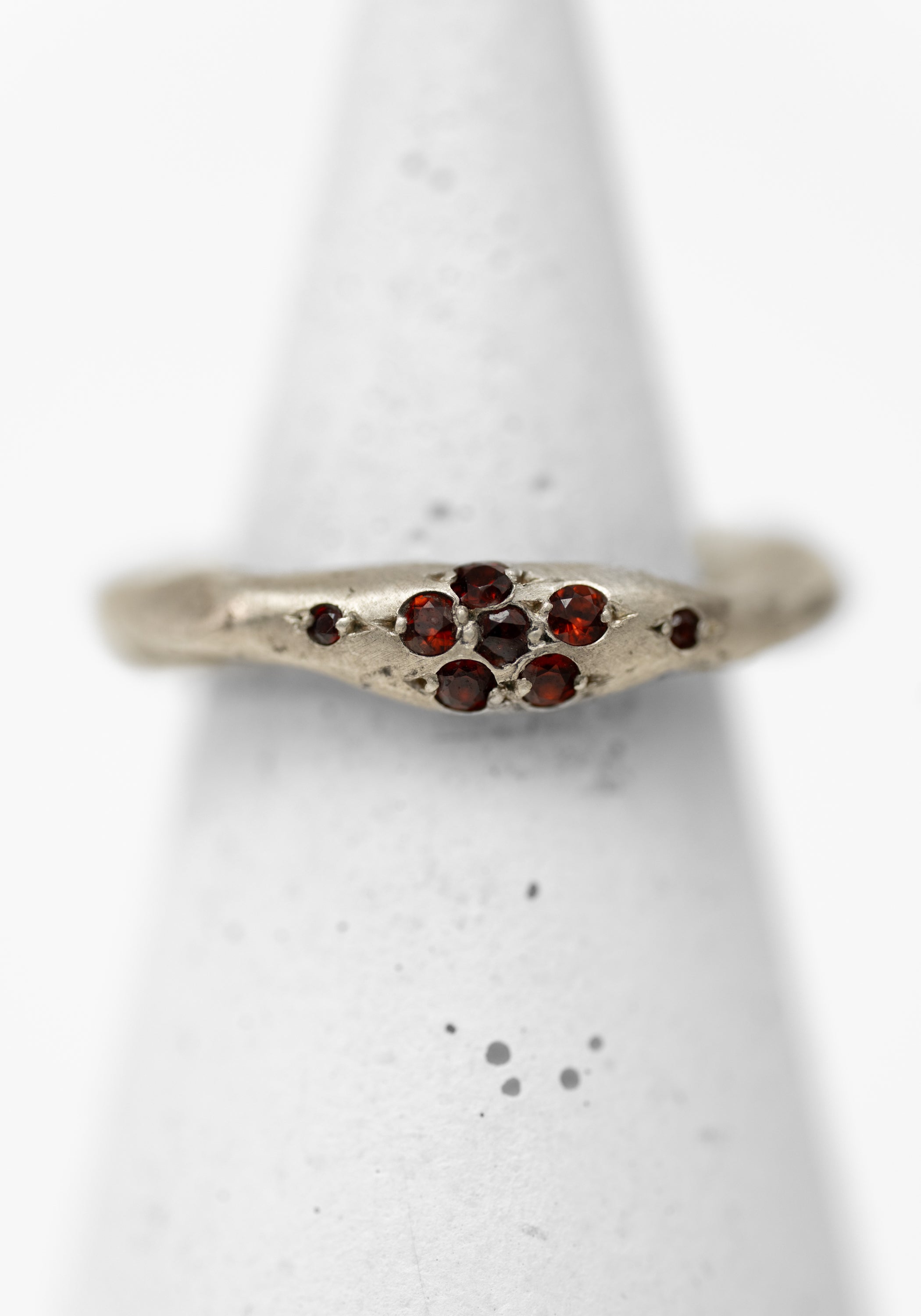 Sterling and Garnet Big Stopper Ring - December Thieves