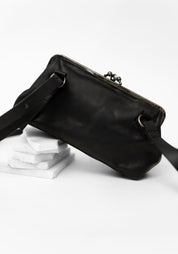 Bigla Wide Black Leather Bag - December Thieves