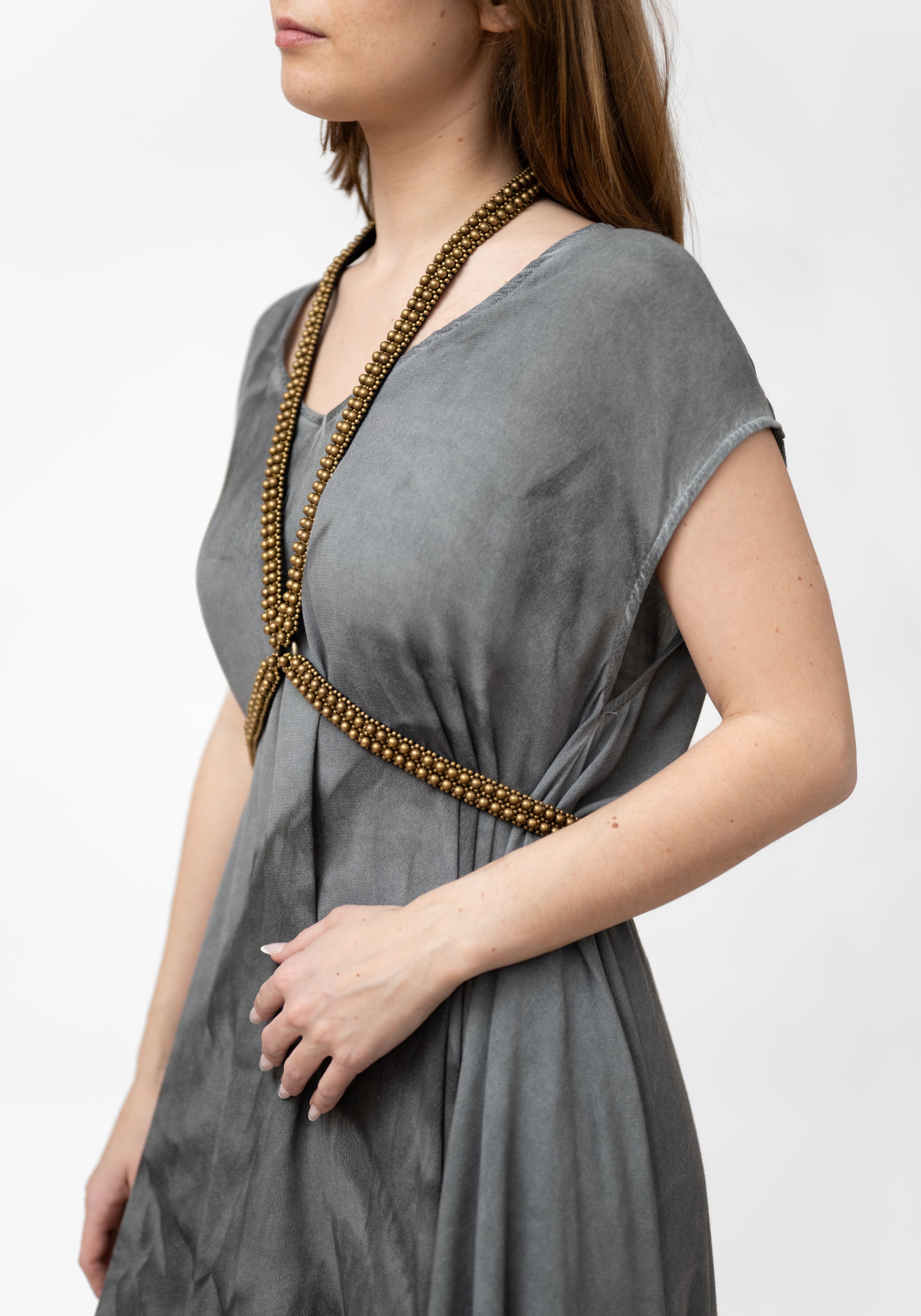 Antique Gold Tone X-Neck Harness - December Thieves