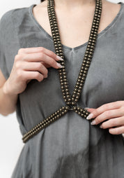 Antique Silver Tone X-Neck Harness - December Thieves