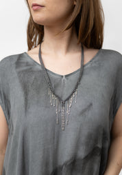 Altair Sterling Plated Beaded Fringe Necklace - December Thieves