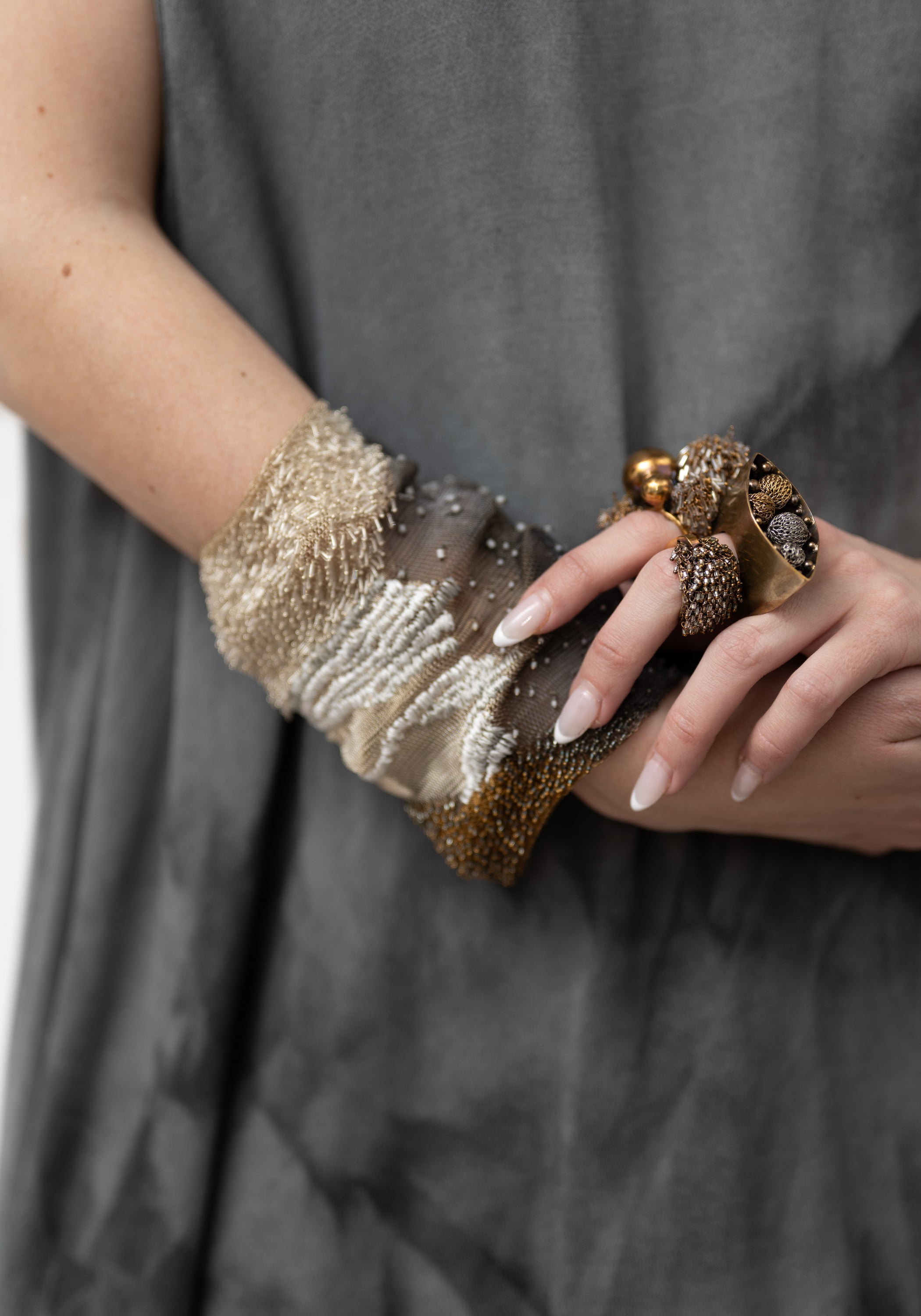 Denebola Gold Plated and Stainless Encased Globes Ring - December Thieves
