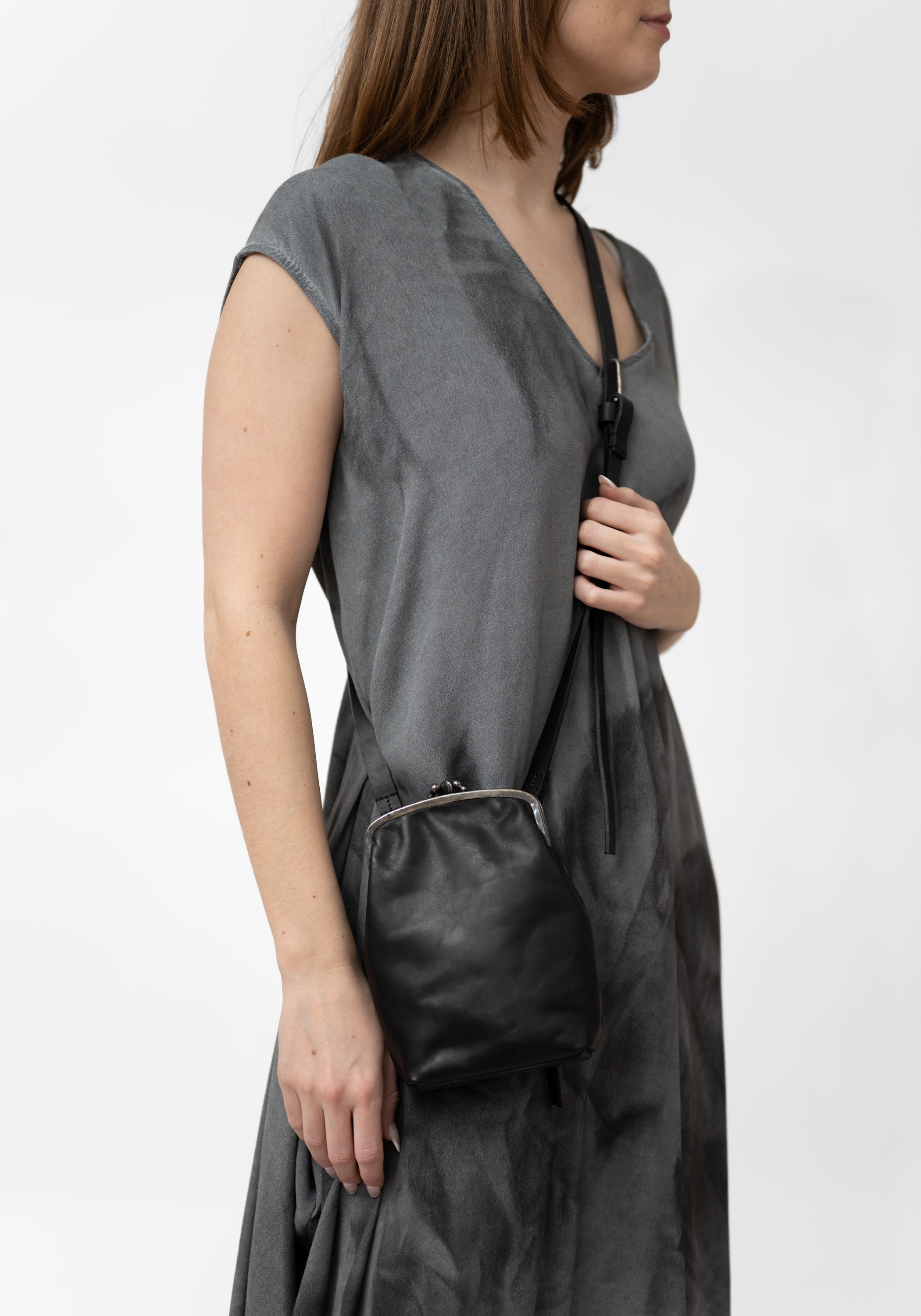 Bigla Black Leather Bag