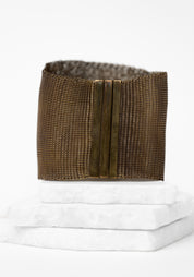 Vega Silver and Gold Plated Wide Beaded Bracelet - December Thieves