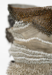 Betelgeuse Sterling Plated Beaded and Embroidered Long Cuff - December Thieves