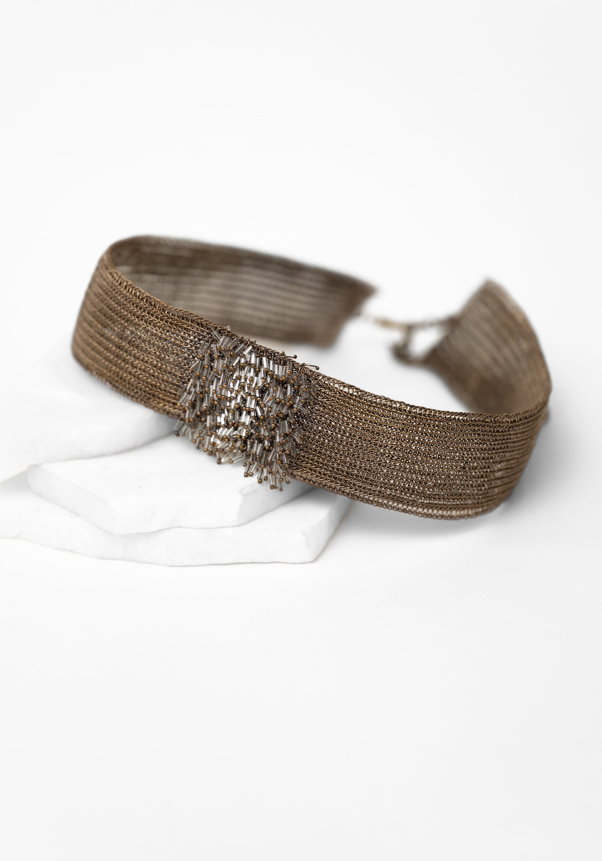 Schedir Sterling Plated Beaded Choker - December Thieves