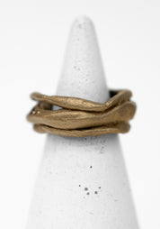 Brass and Garnet Layers Ring - December Thieves