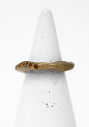 Brass and Citrine Big Stopper Ring - December Thieves