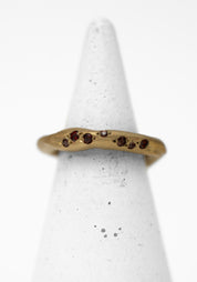 Brass and Garnet Big Stopper Ring - December Thieves