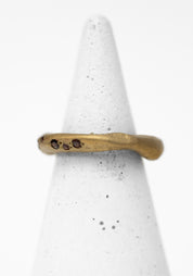 Brass and Garnet Big Stopper Ring - December Thieves