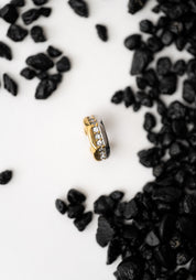 Lovis Hex Bi-Color Gold Plated Stainless Steel and Pave Set Zirconias Ear Cuff