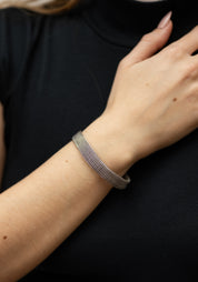 Simple Sterling Silver Plated Brass Woven Cuff