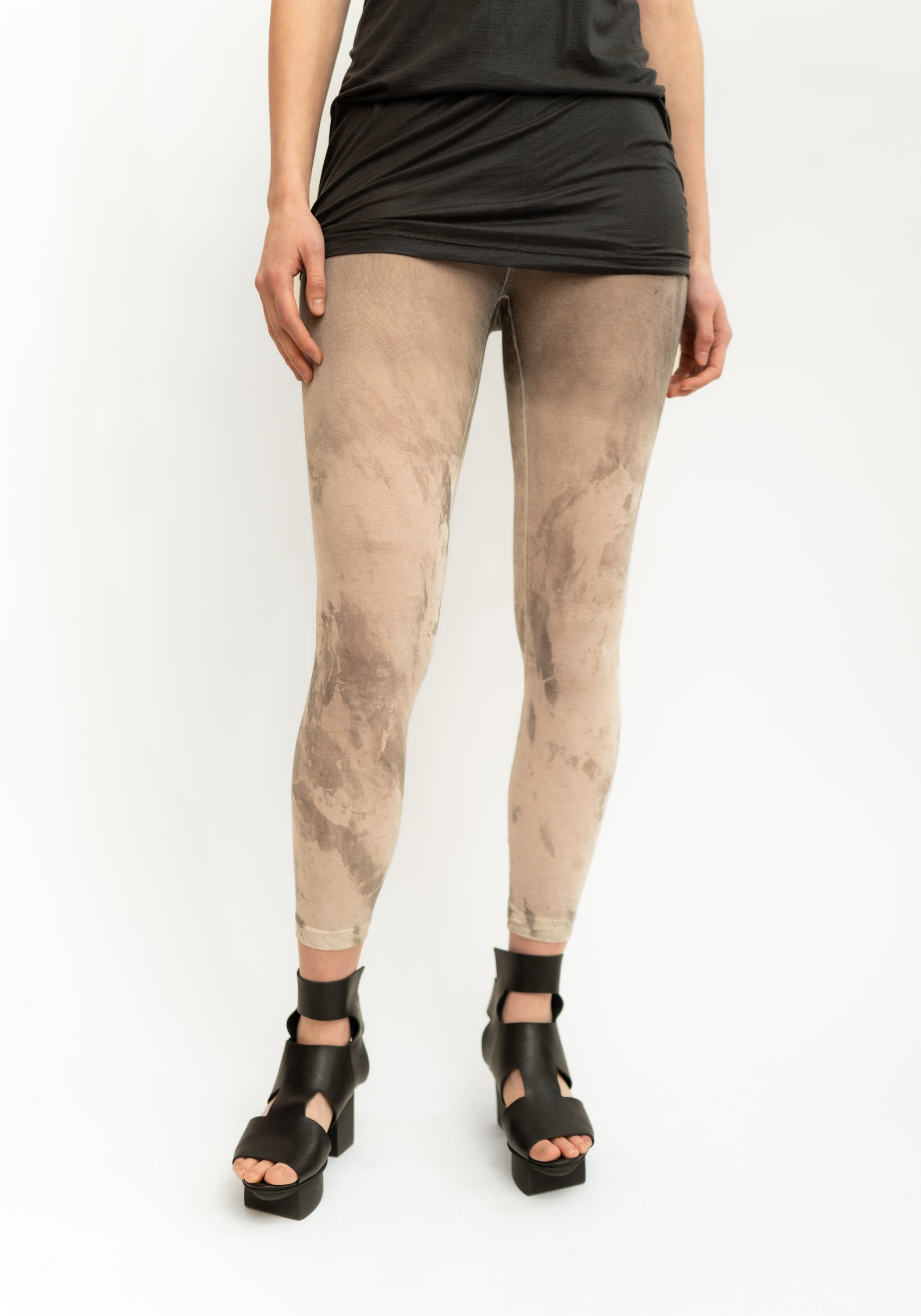 Hand Dyed Silk Blend Leggings