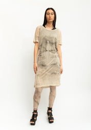 Oversized Semi-Sheer Hand Dyed T-Shirt Dress