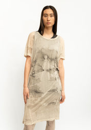 Oversized Semi-Sheer Hand Dyed T-Shirt Dress