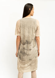 Oversized Semi-Sheer Hand Dyed T-Shirt Dress