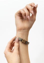 Simple Sterling Silver Plated Brass Woven Cuff