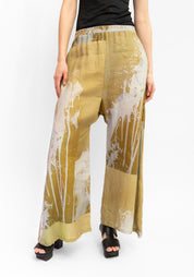 Wide Leg Splatter Trompe L’oeil Printed Pant