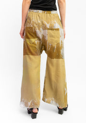Wide Leg Splatter Trompe L’oeil Printed Pant