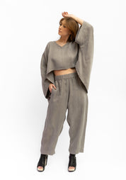 Tapered Leg Cupro Pants