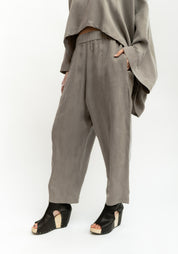 Tapered Leg Cupro Pants