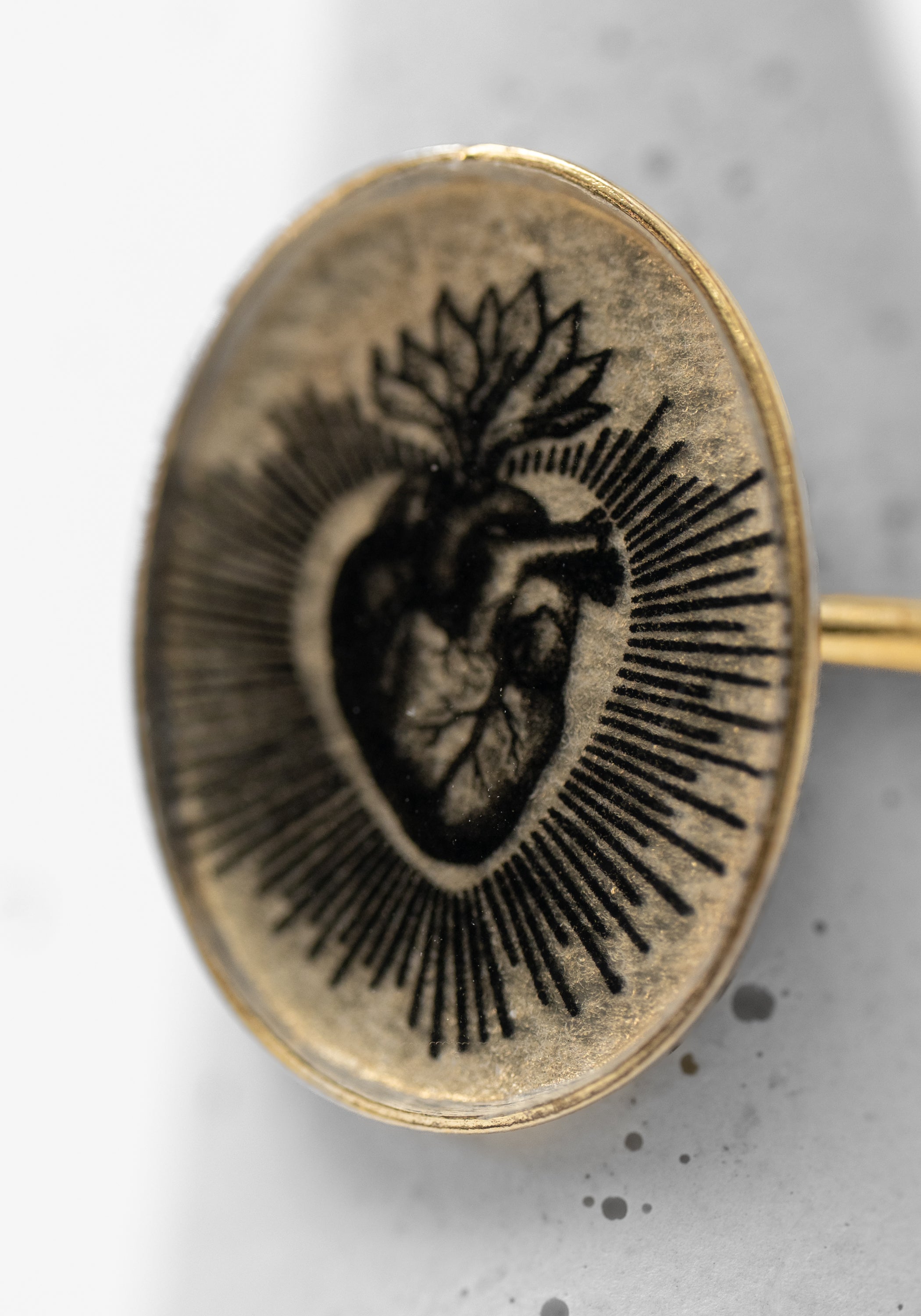 Gold Vermeil Burning Heart Ring - December Thieves