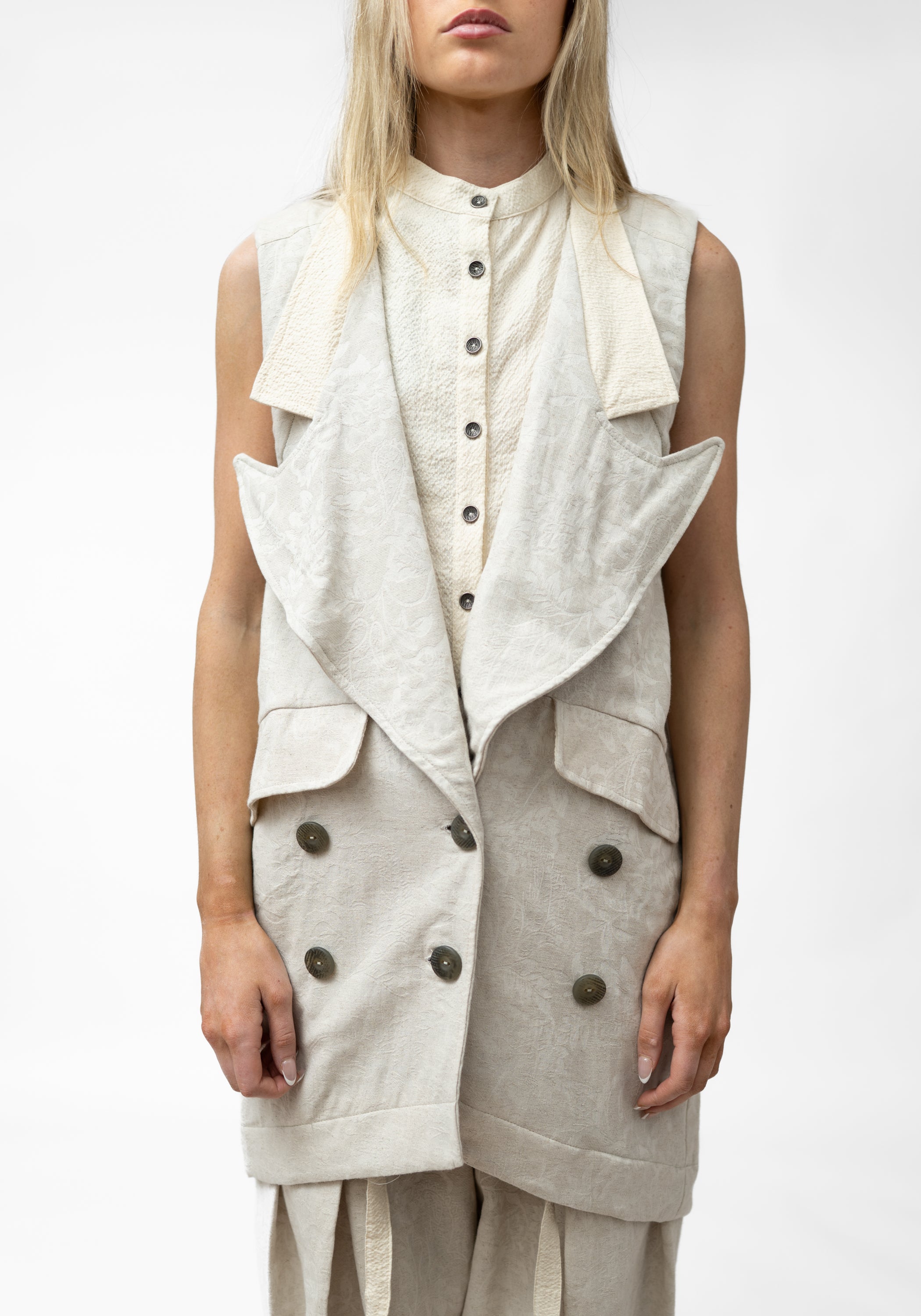 Ogino Oversized Ruche Back Vest - December Thieves