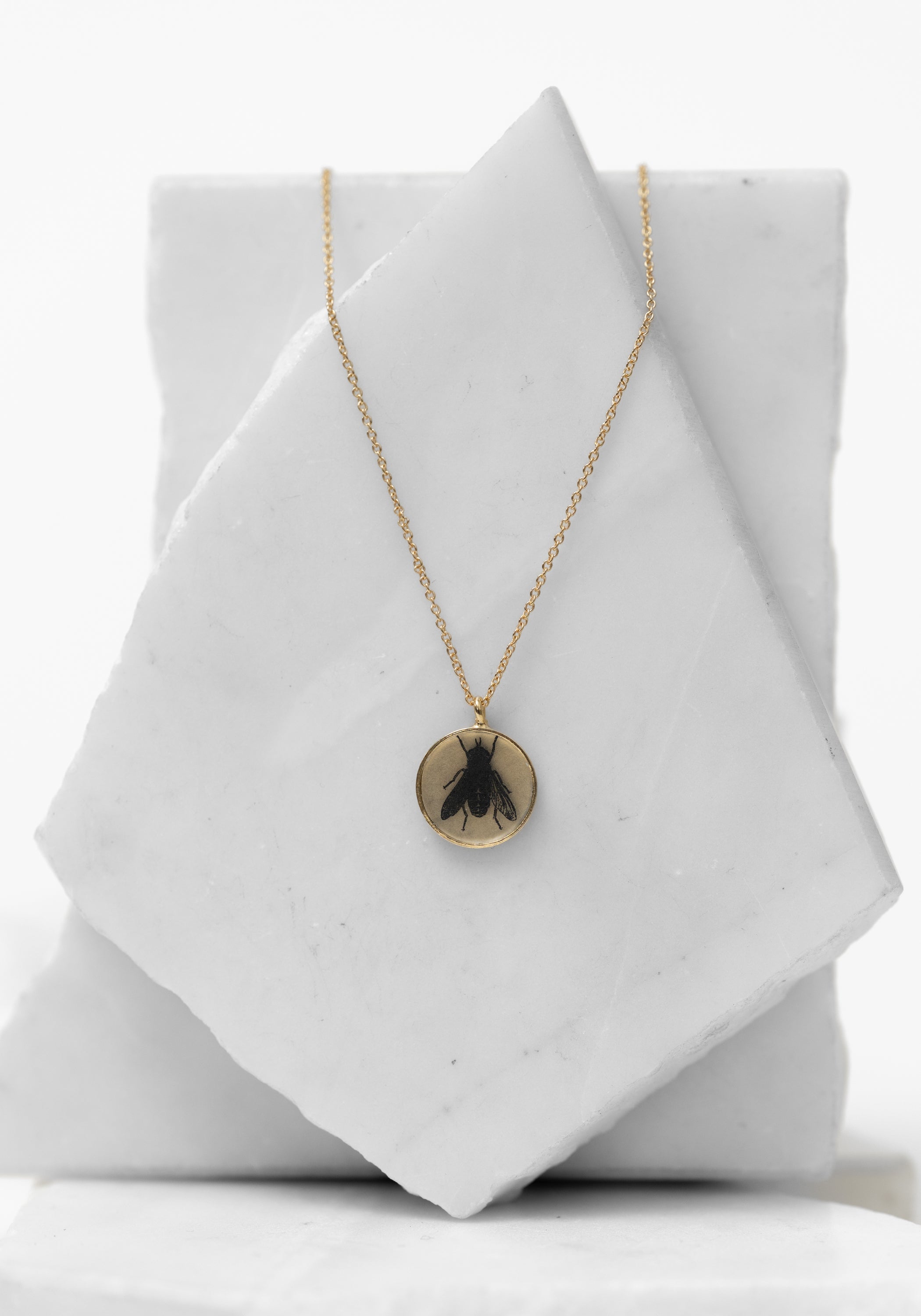 Gold Vermeil Victorian Fly Necklace - December Thieves