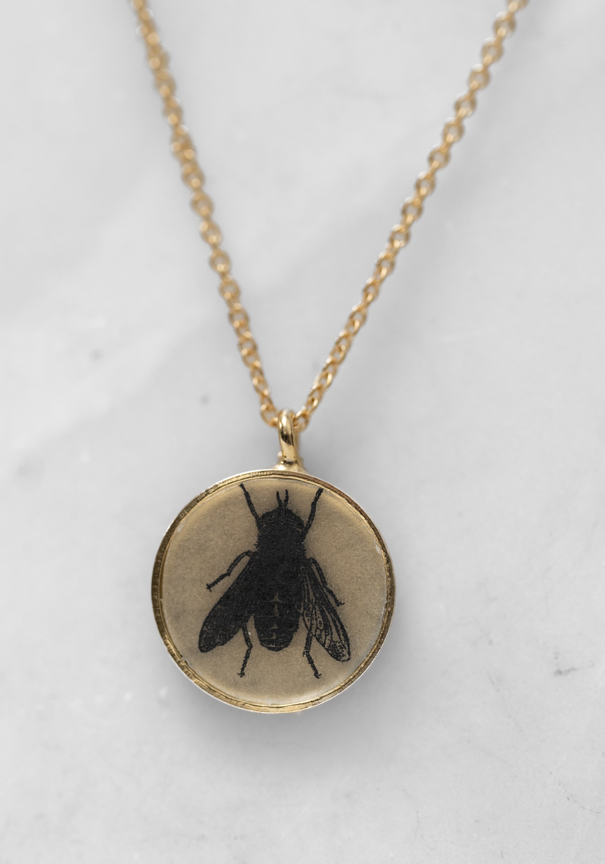 Gold Vermeil Victorian Fly Necklace - December Thieves
