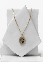 Gold Vermeil Tulip Portrait Figaro Necklace - December Thieves