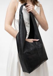Black Leather Shoulder Bag - December Thieves