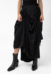 Orkhana Asymmetric Ruche Details Layered Panels Skirt - December Thieves
