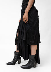 Orkhana Asymmetric Ruche Details Layered Panels Skirt - December Thieves