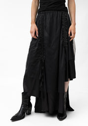 Orkhana Asymmetric Ruche Details Layered Panels Skirt - December Thieves