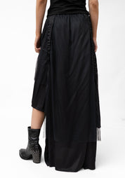 Orkhana Asymmetric Ruche Details Layered Panels Skirt - December Thieves