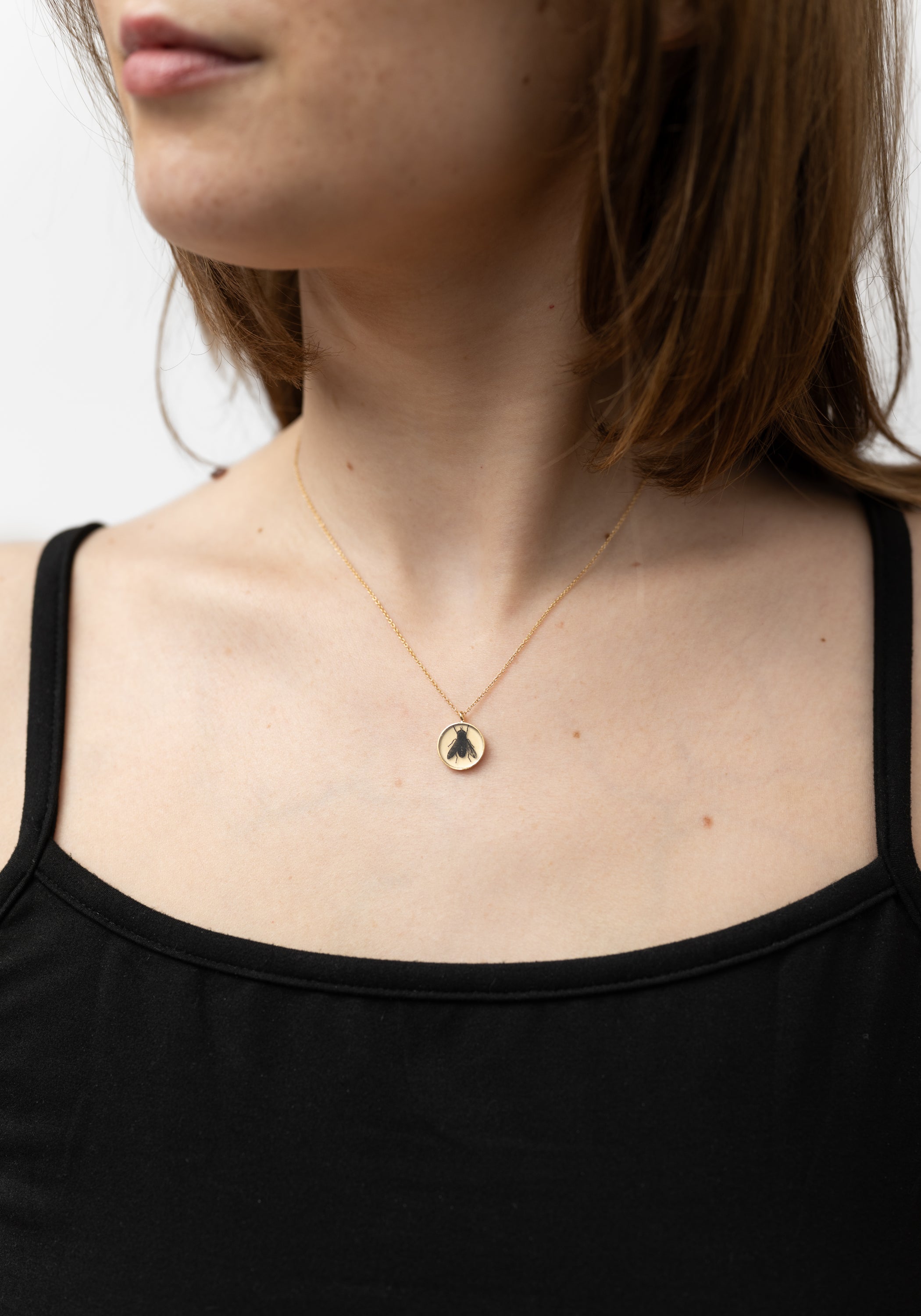 Gold Vermeil Victorian Fly Necklace - December Thieves