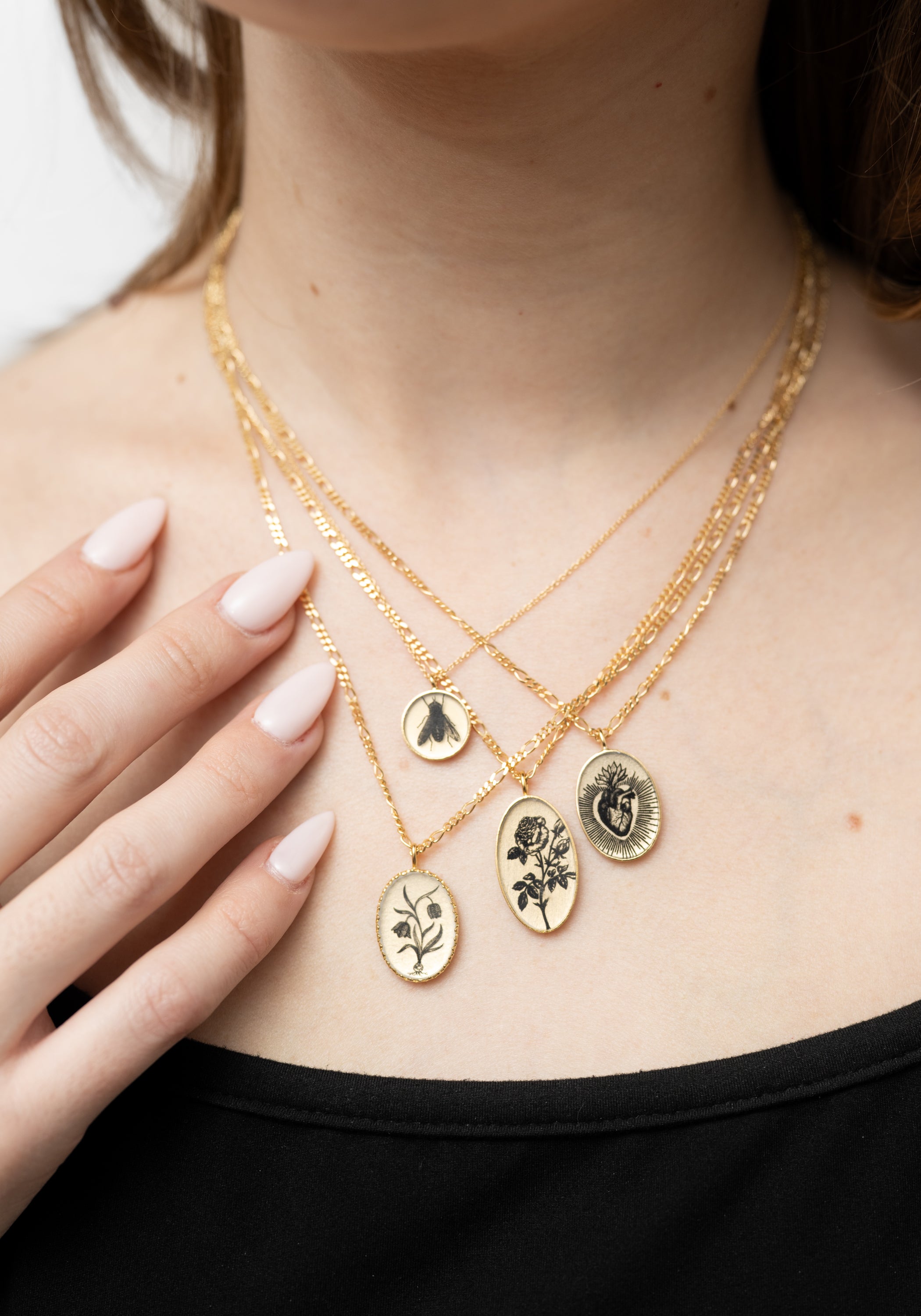 Gold Vermeil Victorian Fly Necklace - December Thieves