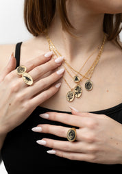 Gold Vermeil Lover's Eye Signet Ring - December Thieves
