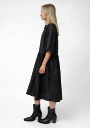 Piccolo Oversized Drawstring Waist Linen Dress - December Thieves