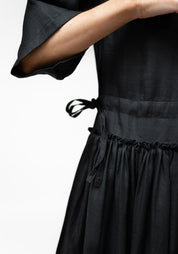 Piccolo Oversized Drawstring Waist Linen Dress - December Thieves