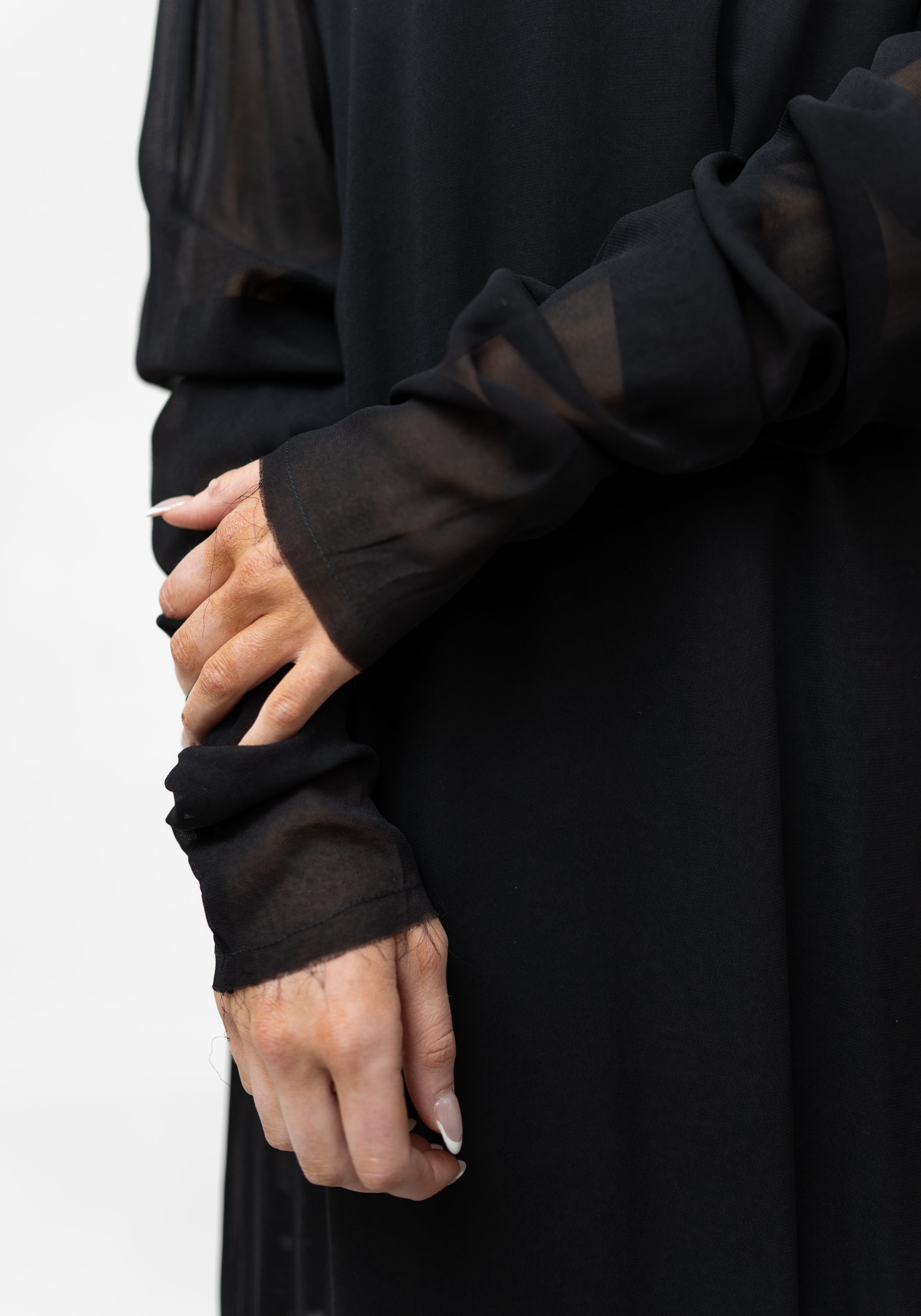 Ractec Oversized Semi-Sheer Hooded Maxi Dress - December Thieves