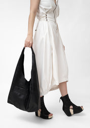 Large Black Leather Shoulder Bag - December Thieves